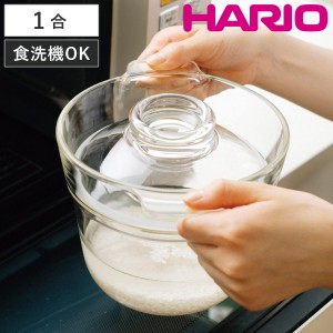 ハリオ 電子レンジ炊飯器 1合 ガラス製 一膳屋 （ HARIO 食洗機対応 炊飯 0.5合 電子レンジ調理器 レンジ調理 炊飯器 一合 一合炊き 電子