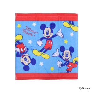 ハンドタオル フィアレス ミッキー 34×35cm （ タオル 手拭き ハンカチ タオルハンカチ 綿100 吸水 ディスニー Mickey ミニハンカチ ウ