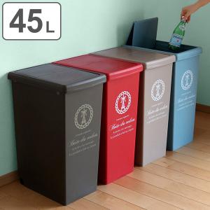 ゴミ箱 45L スライドペール ふた付き エッフェル塔 ( ごみ箱 45l 45リットル ダストボックス スリム 分別 キッチン スライド スライド式