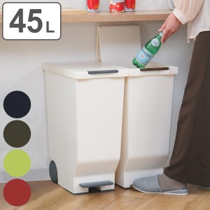 ゴミ箱 45L スライドペダルペール （ ごみ箱 45リットル 45l 幅26 高さ最大75 ふた付き ペダルペール 分別 キッチン リビング スリム キ