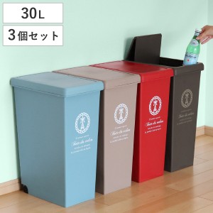 ゴミ箱 同色3個セット 30L スライドペール ふた付き エッフェル塔 （ ごみ箱 30リットル ダストボックス スリム 分別 キッチン スライド 