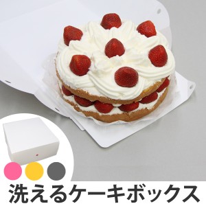 ケーキボックス　ケーキ型　フラット　18cm用　プレーン　日本製 （ お菓子 ラッピング デコレーションケーキ 箱 製菓グッズ ホワイト 6