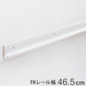 壁面収納 ＦＫレール 幅46.5cm フィットラック （ 棚柱 支柱 レール 46.5cm DIY ダボレール 収納 棚受け金具 棚受けレール ホワイト 白 