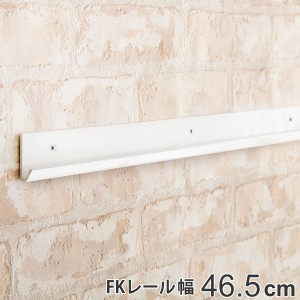 壁面収納 ＦＫレール 幅46.5cm フィットラック （ 棚柱 支柱 レール 46.5cm DIY ダボレール 収納 棚受け金具 棚受けレール ホワイト 白 