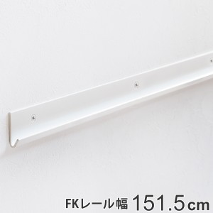 壁面収納 ＦＫレール 幅151.5cm フィットラック （ 棚柱 支柱 レール 約151.5cm DIY ダボレール 収納 棚受け金具 棚受けレール ホワイト 