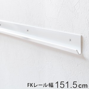 壁面収納 ＦＫレール 幅151.5cm フィットラック （ 棚柱 支柱 レール 約151.5cm DIY ダボレール 収納 棚受け金具 棚受けレール ホワイト 