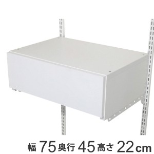 壁面収納 フィットラック 引き出し1段 フラットタイプ 幅75cm （ パーツ オプション 部品 DIY 収納 小物収納 小物入れ 引き出し 壁掛け 