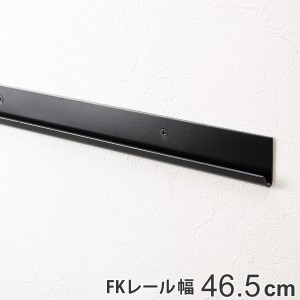 壁面収納 ＦＫレール 幅46.5cm フィットラック ブラック （ 幅465mm 壁面 棚柱 支柱 レール DIY ダボレール 収納 棚受け金具 棚受けレー