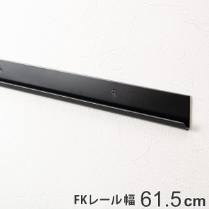 壁面収納 ＦＫレール 幅61.5cm フィットラック ブラック （ 幅615mm 壁面 棚柱 支柱 レール DIY ダボレール 収納 棚受け金具 棚受けレー