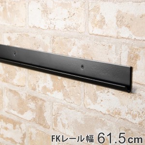 壁面収納 ＦＫレール 幅61.5cm フィットラック ブラック （ 幅615mm 壁面 棚柱 支柱 レール DIY ダボレール 収納 棚受け金具 棚受けレー