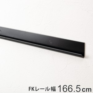 壁面収納 ＦＫレール 幅166.5cm フィットラック ブラック （ 幅1665mm 壁面 棚柱 支柱 レール DIY ダボレール 収納 棚受け金具 棚受けレ