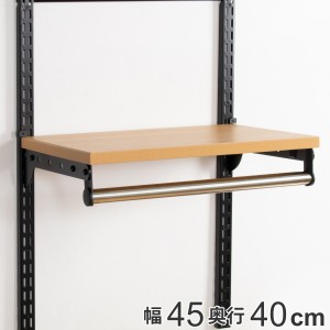 壁面収納 棚 パイプ付 TPセット 幅45cm×奥行40cm フィットラック （ パイプ付き 棚板 ハンガーラック DIY 収納 吊り下げ収納 クローゼッ