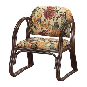 籐 座椅子 アームチェア ミドルタイプ 座面高35cm （ 正座椅子 ラタンチェア ラタン製 椅子 籐製座椅子 チェア パーソナルチェア 和モダ