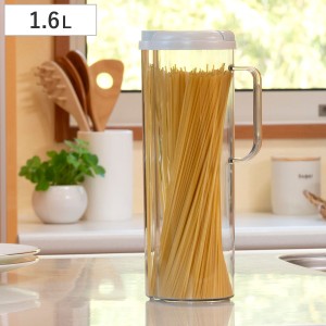 保存容器 1.6L パスタストッカー （ プラスチック パスタケース パスタ保存 パスタ容器 パスタ入れ 計量 日本製 パスタ スパゲッティ 保