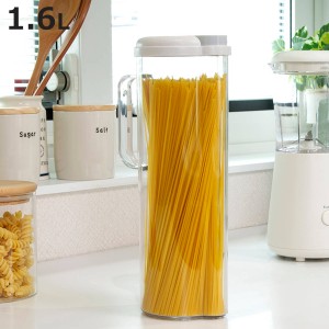 保存容器 1.6L パスタストッカー （ プラスチック パスタケース パスタ保存 パスタ容器 パスタ入れ 計量 日本製 パスタ スパゲッティ 保