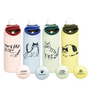 ボトルカバー 500ml ペットボトル 保冷 CATS Whiskers （ ペットボトルカバー ペットボトルホルダー 保温 結露防止 ボトルケース ボトル