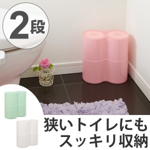 トイレットペーパー収納　トイレットペーパーＢＯＸ　Ｐｉｓｅ　２段 （ ボックス ラック ペーパー収納 トイレ収納 ピセ トイレラック ト