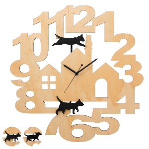 時計 振り子時計 アニマル （ 振子時計 壁掛け時計 掛け時計 壁掛け かけ時計 とけい クロック 動物 木製 アナログ ウォールクロック 木