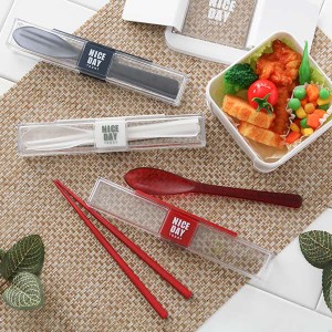 コンビセット とっても強いケース入り スプーン 箸 18cm ( 抗菌加工 箸&スプーン カトラリーセット 食洗機対応 お箸 弁当 お弁当 食洗