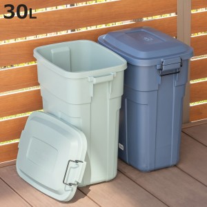 ゴミ箱 ロック付き 30L プラスチック （ ごみ箱 30リットル 丈夫 屋外 大容量 ダストボックス ふた付き ベランダ おしゃれ イタズラ防止 