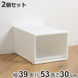 収納ケース ストラ 53-L 幅39×奥行53×高さ30cm クローゼット収納 プラスチック 引き出し 日本製 同色2個セット （ 収納ボックス 収納 