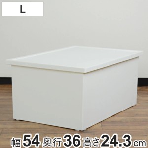 収納ボックス ファボーレヌーヴォ ボックス L 幅54×奥行36×高さ24.3cm （ 収納ケース プラスチック 収納 フタ付き 積み重ね 日本製 衣