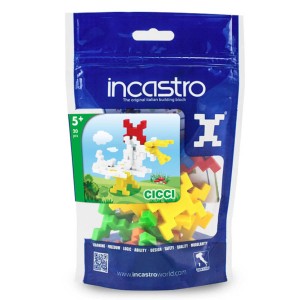 知育玩具 インカストロDoypack Cicci20ピース入り （ ブロック オモチャ にわとり 5歳以上 イタリア製 知育おもちゃ モッテッソーリ 男の