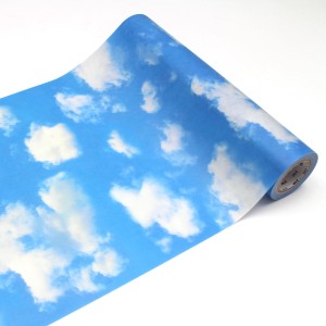 リメイクシート 壁用 空と雲 mt CASA FLEECE 23cm×5m （ 壁紙シール のり付き 壁紙 貼って剥がせる DIY お手軽 マスキングテープ 撥水 