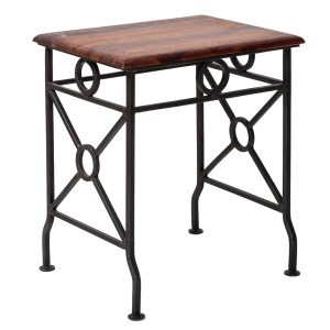ネストテーブル スモール 幅41cm 木製 アイアン （ サイドテーブル ナイトテーブル テーブル ディスプレイ 台 什器 天然木 コンソール コ