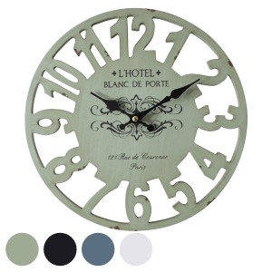 掛け時計 スケルトン 壁掛け 時計 アナログ （ 壁掛け時計 とけい ウォールクロック クロック 雑貨 型抜き 立体的 ビンテージ加工 二針式