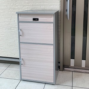 郵便ポスト 宅配ボックス 一戸建て用 3段 木目 ミドル リシム （ 宅配BOX 戸建 屋外 ポスト 荷物受け メール便 宅配便 スタンドポスト ポ