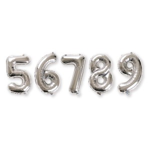 バルーン 風船 パーティーバルーン ナンバー シルバー （5−9） 数字 （ ふうせん パーティバルーン パーティー風船 パーティ風船 誕生日