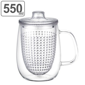 キントー KINTO ティーカップ L 550ｍl UNIMUG UNITEA ユニティ 22913 （ 食洗機対応 カップ マグカップ マグ コップ 耐熱ガラス 茶こし