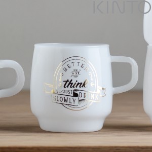 キントー マグカップ 340ml think サインペイントマグ SLOW COFFEE STYLE スローコーヒースタイル （ KINTO 耐熱ガラス 電子レンジ対応 