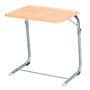 サイドテーブル 高さ56〜87cm 高さ調整 角度調整 ナチュラル （ 折りたたみ テーブル ナイトテーブル ベッドテーブル ソファーテーブル 