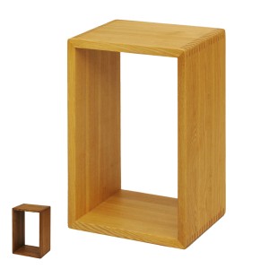 オープンラック 無垢材 ボックス型 60×40cm （ 棚 ラック ディスプレイラック 収納 ディスプレイ 本棚 収納ボックス 収納棚 天然木 木製