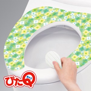 便座カバー　吸着べんざシート　ぴたQ　厚地　ピクニック （ トイレ用品 吸着シート 便座シート 便座マット ベンザカバー べんざシート 