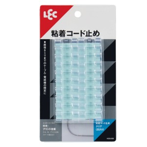 ケーブルクリップ 粘着 コード止め クリア 20個入 （ ケーブル クリップ 配線 コード 留め具 透明 DIY 配線整理 日用品 生活用品 ）