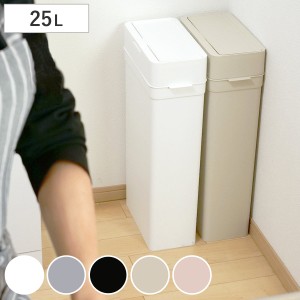 ゴミ箱 25L シールズ （ ごみ箱 25リットル 奥行16.5 ニオイ 防止 分別 プッシュ ふた 角型 キッチン スリム 防臭 ふた付き パッキン 密