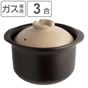 炊飯土鍋 3合 直火専用 おいしいごはんや讃 （ ガス火専用 土鍋 炊飯鍋 ご飯鍋 ごはん鍋 炊飯 3合炊き 両手鍋 炊飯直火鍋 土鍋ご飯 どな