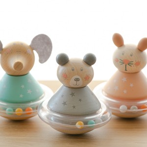 おもちゃ ベビー ROLY POLY BEAR 木製 北欧 出産祝い （ 木製おもちゃ 木製玩具 木のおもちゃ 玩具 オモチャ 知育玩具 赤ちゃん おきあが