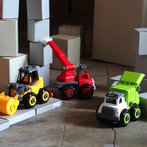 おもちゃ DIY TRUCK BOX トラック 知育玩具 男の子 （ 車のおもちゃ 組立て 工作 くるま 組み立て 分解 パーツ 働く車 工事車両 プレゼン