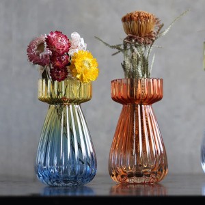 花瓶 トーンフラワーベース ミドル ガラス （ 花ビン 花びん 花器 水耕栽培 フラワーベース ガラスベース フラワー 花 飾る 花入れ ガラ