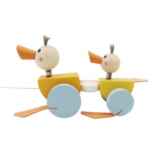 おもちゃ ベビー DUCK FAMILY PULL ALONG TOY 1歳 木製 アヒル （ 木製おもちゃ 木製玩具 木のおもちゃ 玩具 オモチャ 知育玩具 赤ちゃん