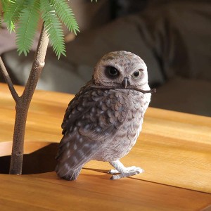 オブジェ BIRDIE BILL BURROWING OWL アナホリフクロウ マグネット付き （ クリップホルダー 置き物 置物 鳥 動物 アニマル リアル マグ