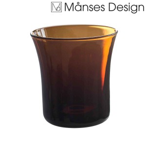 グラス 170ml Manses Design ガラス （ 食洗機対応 ロックグラス コップ ガラスコップ カップ ガラス製 レトロ アンバー 食器 ガラス食器