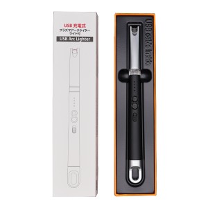 電子ライター USB充電式 プラズマアークライター ライト付き USBケーブル付き （ ライター 充電式 充電 可能 充電ライター LEDライト 仏