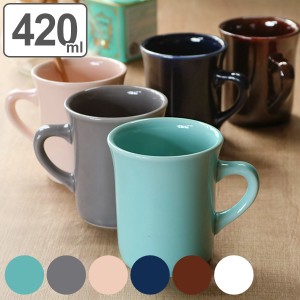 マグカップ 420ml L Cozyマグ 陶器 日本製 ネイビー （ 電子レンジ対応 食洗機対応 マグ コーヒーカップ 食器 カップ タンブラー 大きめ 