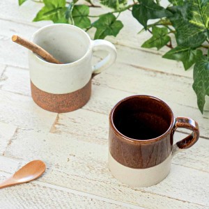 マグカップ 245ml Rashic 陶器 美濃焼 （ 食洗機対応 電子レンジ対応 日本製 コップ カップ マグ コーヒー 紅茶 スープカップ 取っ手付き