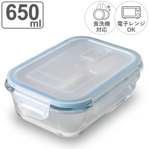 保存容器 650ml 耐熱ガラスパック 長角 M （ 耐熱ガラス ガラス 電子レンジ対応 食洗機対応 オーブン対応 ガラス容器 保存 容器 密閉 密